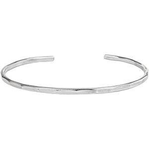 Hammered Signature Cuff In Solid Sterling Silver; Handmade And Hand Textured